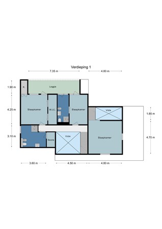 Floorplan - Rarenderstraat, 6291 NC Vaals